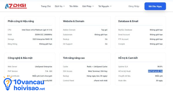 Azdigi Là Nhà Cung Cấp Hosting Uy Tín Hàng đầu Tại Việt Nam