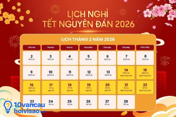 Lịch Nghỉ Tết 2026